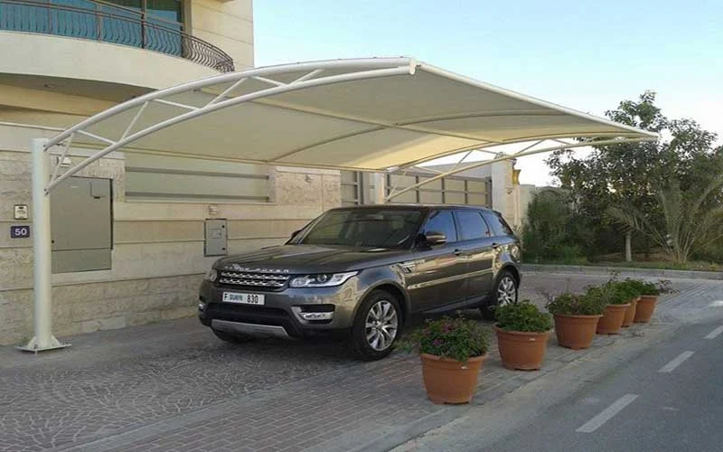 How can parking sheds be used in building design?